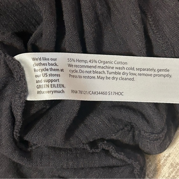 Eileen Fisher Two Dresses Midi Navy & Gray Hemp Organic Cotton Lagenlook Sz S/P - Picture 13 of 16